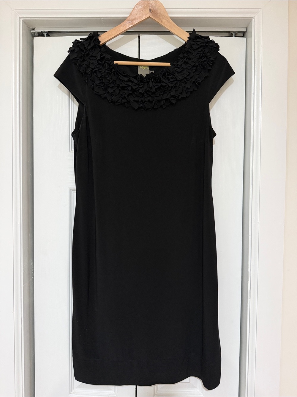 Taylor | Black Dress with Ruffle Collar | 10